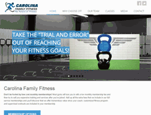 Tablet Screenshot of carolinafamilyfitness.com